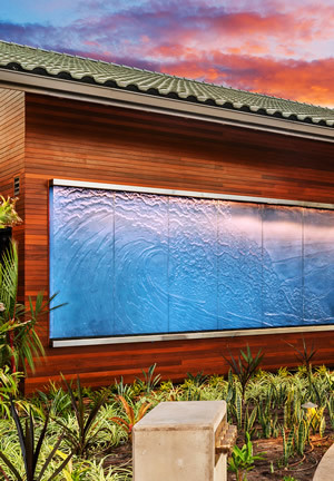 glass Hawaiian wave panels