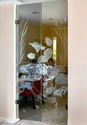 etched glass entryway doors