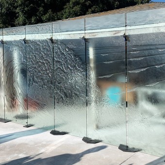 This piece began life as a hand drawn illustration by the artist Jay Curtis. It was custom built right here in Carlsbad, California from Jay's original design for installation in the Hawaiian islands.