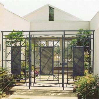 Three Panel Exterior Metal Gate