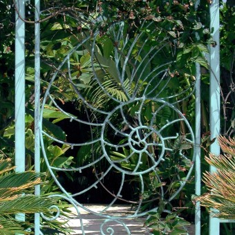 Custom Designed and Fabricated Metal Gate with Nautilus Shell Design