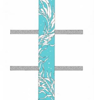 Cast Glass Sea Kelp Window with Bubbles